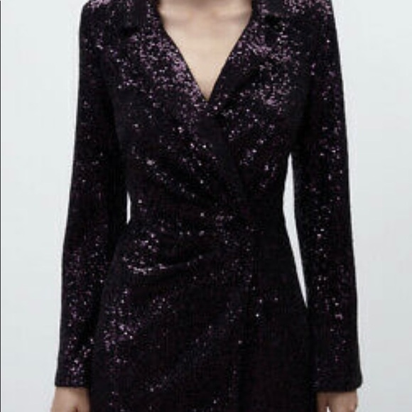 Zara Sequin Blazer Dress - Picture 4 of 7